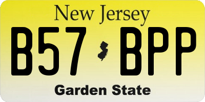 NJ license plate B57BPP