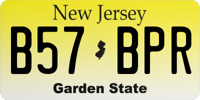 NJ license plate B57BPR