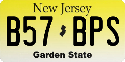 NJ license plate B57BPS