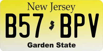 NJ license plate B57BPV
