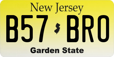 NJ license plate B57BRO