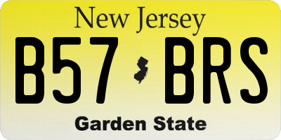 NJ license plate B57BRS