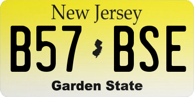 NJ license plate B57BSE