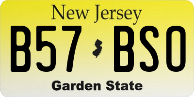 NJ license plate B57BSO