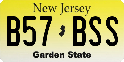 NJ license plate B57BSS