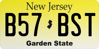 NJ license plate B57BST