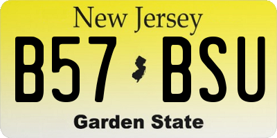NJ license plate B57BSU