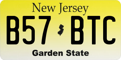 NJ license plate B57BTC