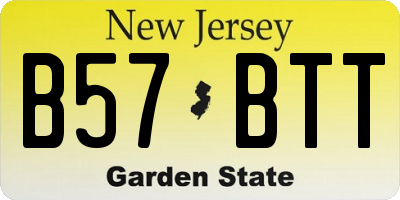 NJ license plate B57BTT