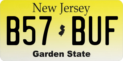 NJ license plate B57BUF