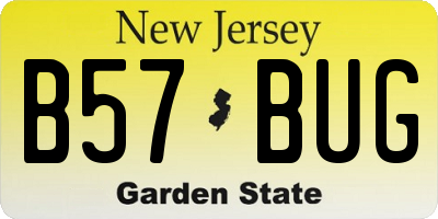 NJ license plate B57BUG