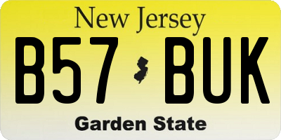 NJ license plate B57BUK