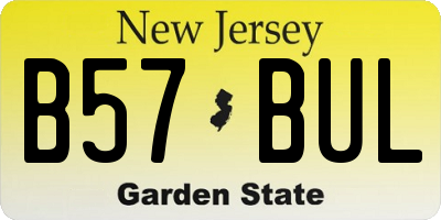 NJ license plate B57BUL
