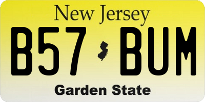NJ license plate B57BUM