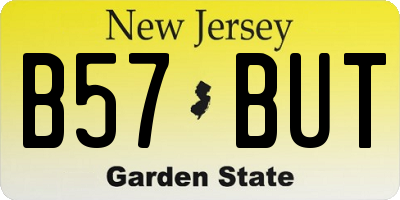 NJ license plate B57BUT