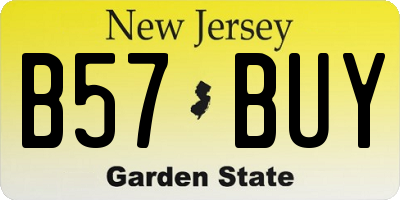 NJ license plate B57BUY