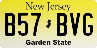 NJ license plate B57BVG