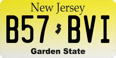 NJ license plate B57BVI