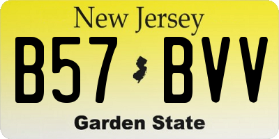 NJ license plate B57BVV