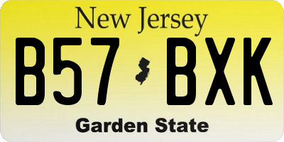 NJ license plate B57BXK