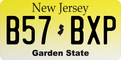 NJ license plate B57BXP
