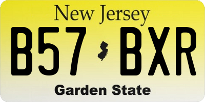 NJ license plate B57BXR