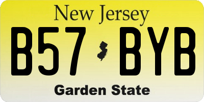 NJ license plate B57BYB