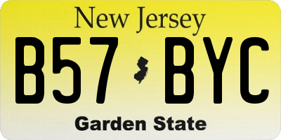 NJ license plate B57BYC