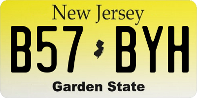 NJ license plate B57BYH