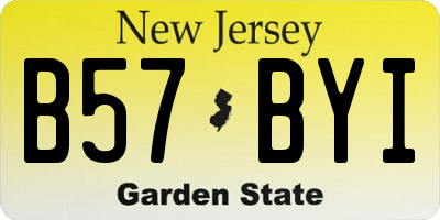 NJ license plate B57BYI