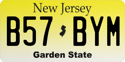 NJ license plate B57BYM