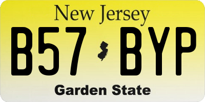 NJ license plate B57BYP