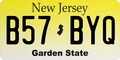 NJ license plate B57BYQ