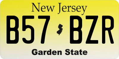 NJ license plate B57BZR