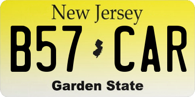 NJ license plate B57CAR