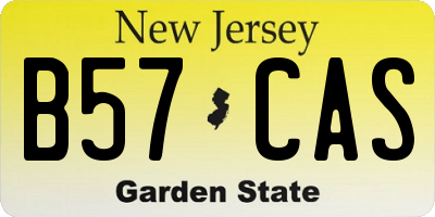 NJ license plate B57CAS