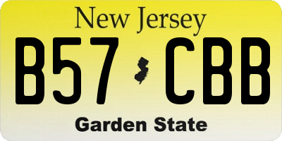NJ license plate B57CBB