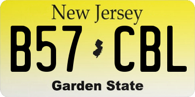 NJ license plate B57CBL