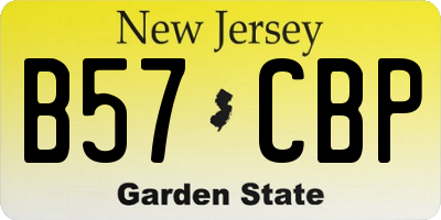 NJ license plate B57CBP