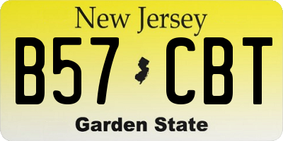 NJ license plate B57CBT