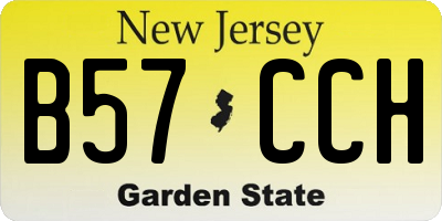 NJ license plate B57CCH