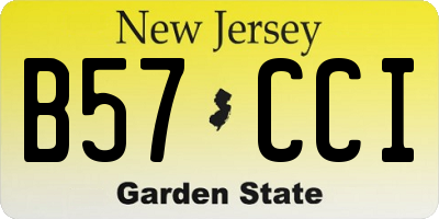 NJ license plate B57CCI
