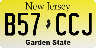 NJ license plate B57CCJ