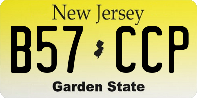 NJ license plate B57CCP