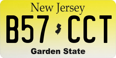 NJ license plate B57CCT