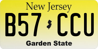 NJ license plate B57CCU