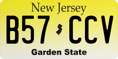NJ license plate B57CCV