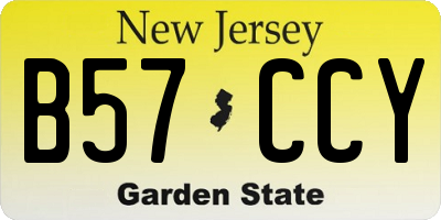 NJ license plate B57CCY