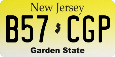 NJ license plate B57CGP