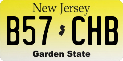 NJ license plate B57CHB